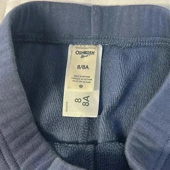 OshKosh B'gosh - lined straight cut sweatpants, joggers.  Size 8 - Picture 2 of 4